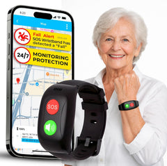 SecuLife pulsera frontal mostrando diseño discreto y confort para mayor seguridad
