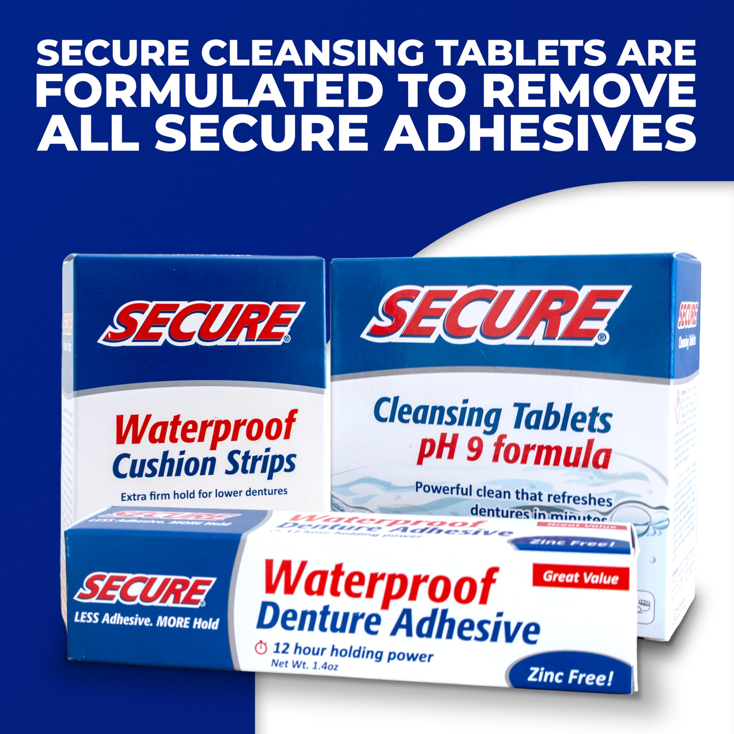 Secure producto sobre encimera de baño ordenada, demuestra higiene y conveniencia