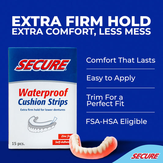 Secure primer plano de textura de la tira con sello impermeable