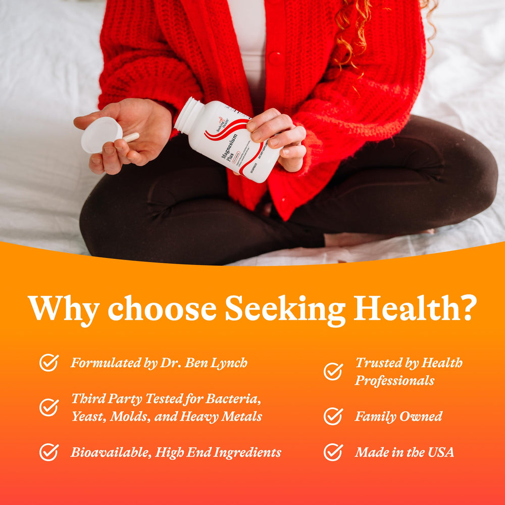 Seeking Health comparación de tamaño con moneda para referencia de escala