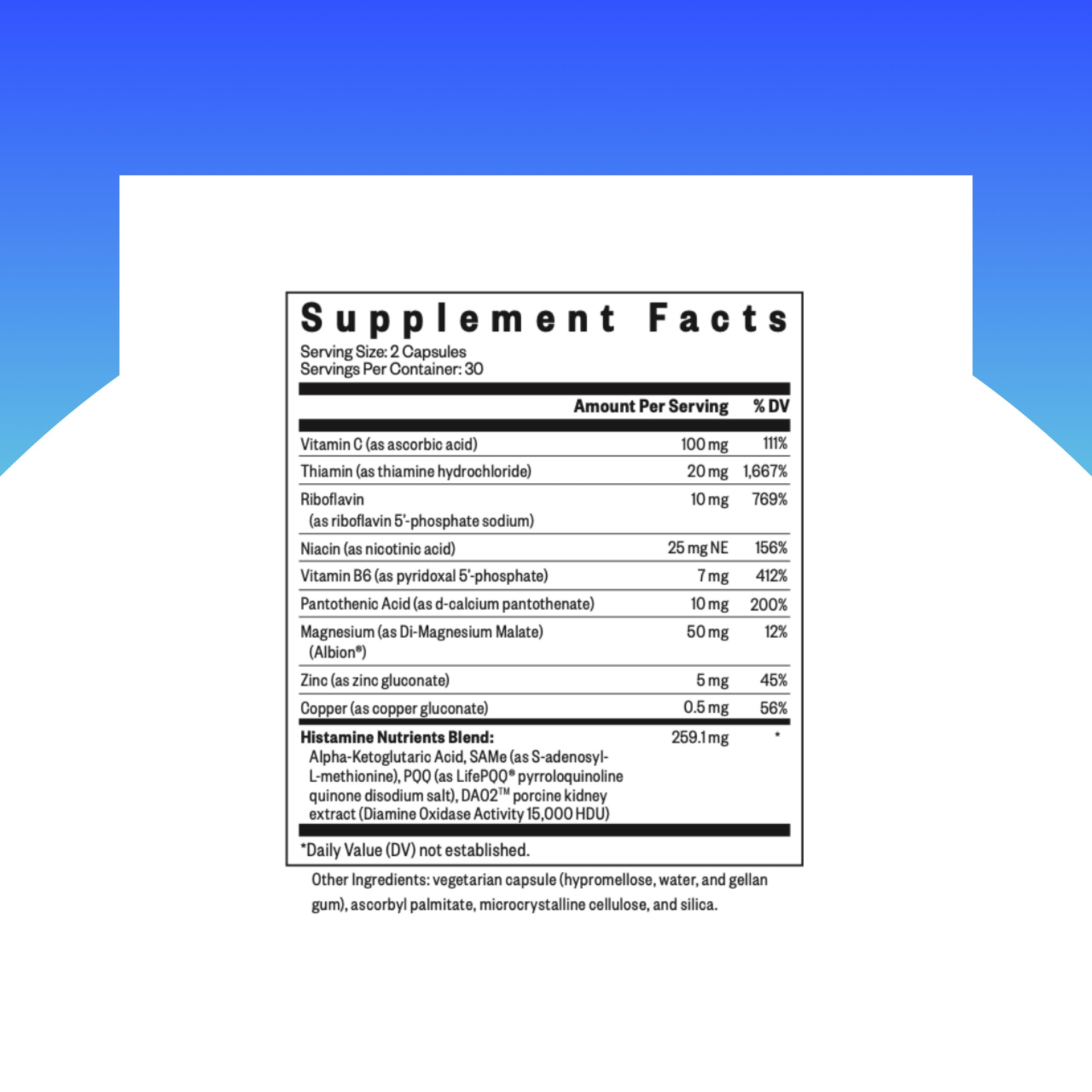 Seeking Health etiqueta detalle mostrando ingredientes clave y confianza en calidad