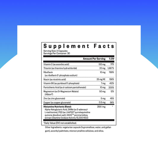 Seeking Health etiqueta detalle mostrando ingredientes clave y confianza en calidad