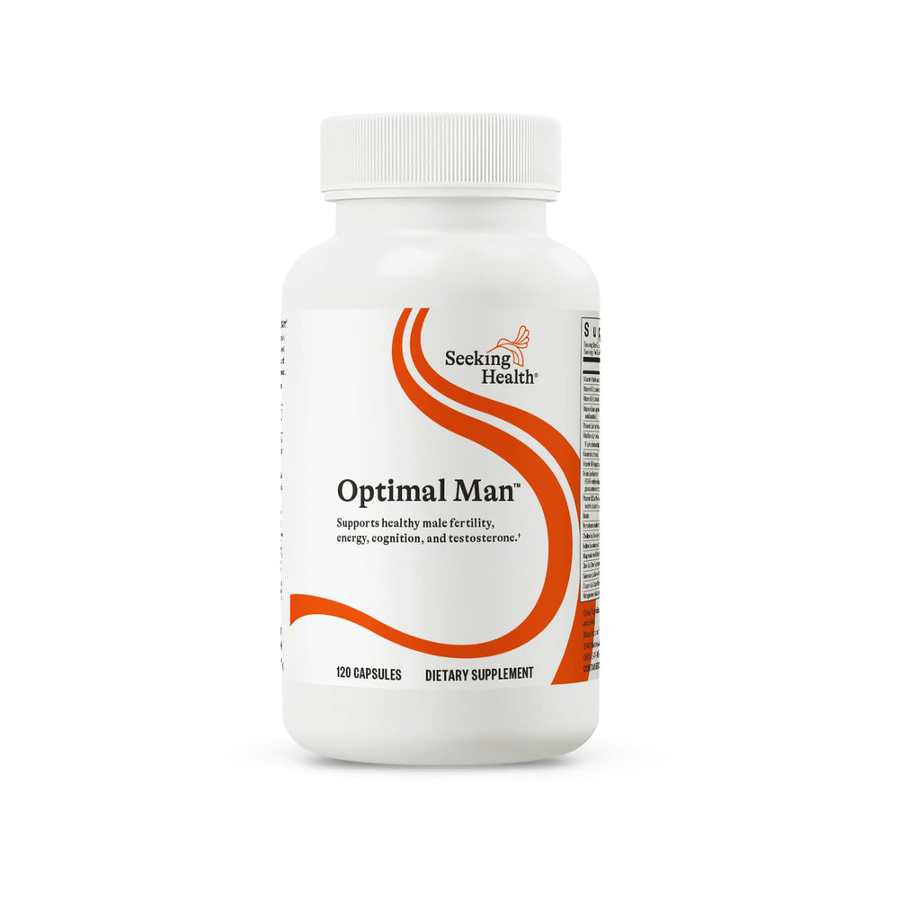 Seeking Health frasco frontal mostrando el envase y 30 porciones, claridad de producto