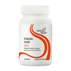 Seeking Health frontal del envase mostrando la marca y beneficio de calidad