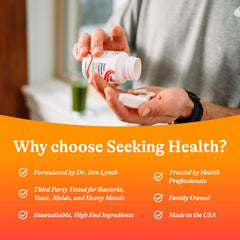 Seeking Health composición visual de minerales que comunica cobertura amplia