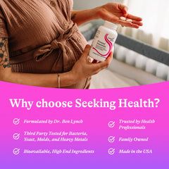 Seeking Health Prenatal Essentials tabletas B12 y folato para desarrollo genético
