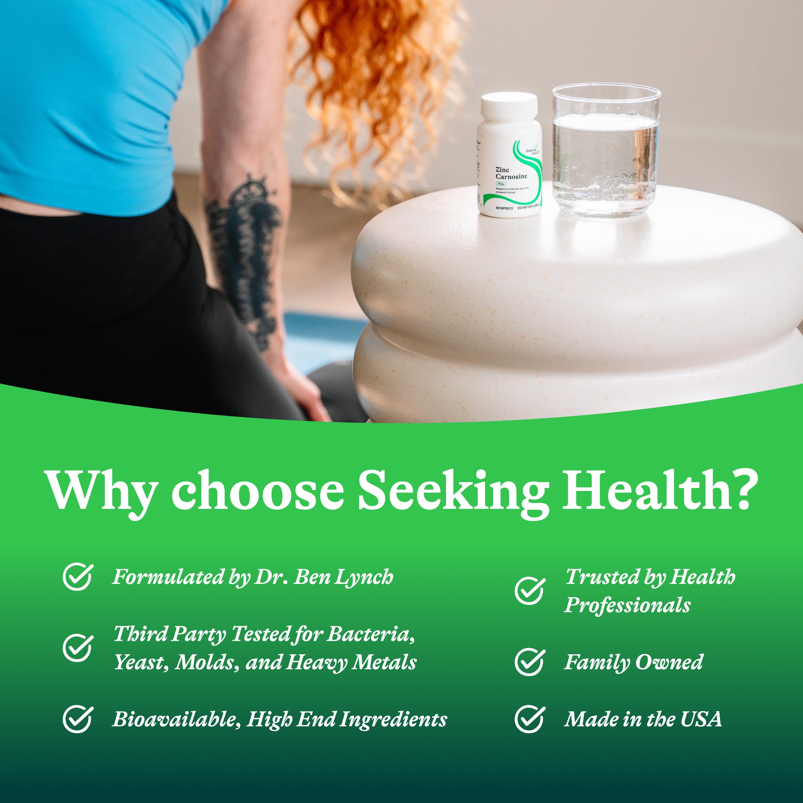 Seeking Health etiqueta con información nutricional y beneficios claros