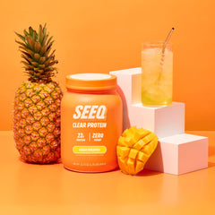 SEEQ etiqueta nutricional en detalle que destaca proteína y cero azúcar