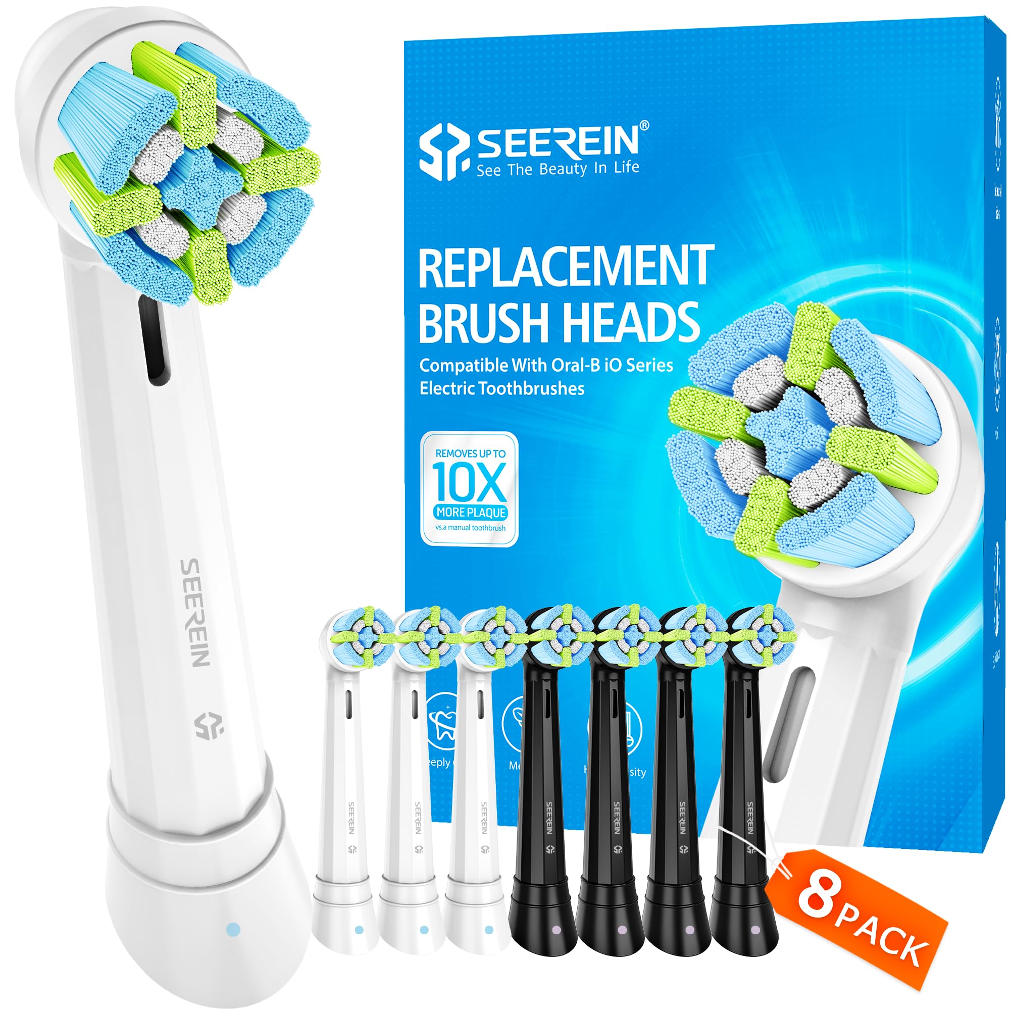 Seerein cabezal frontal mostrando diseño y compatibilidad con iO