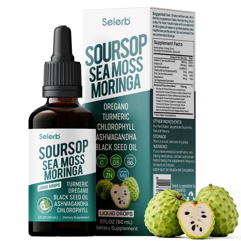 Selerb botella frontal soursop bitters mostrando diseño y tamaño
