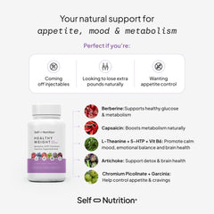 SELF NUTRITION etiqueta detallada con ingredientes clave y transparencia