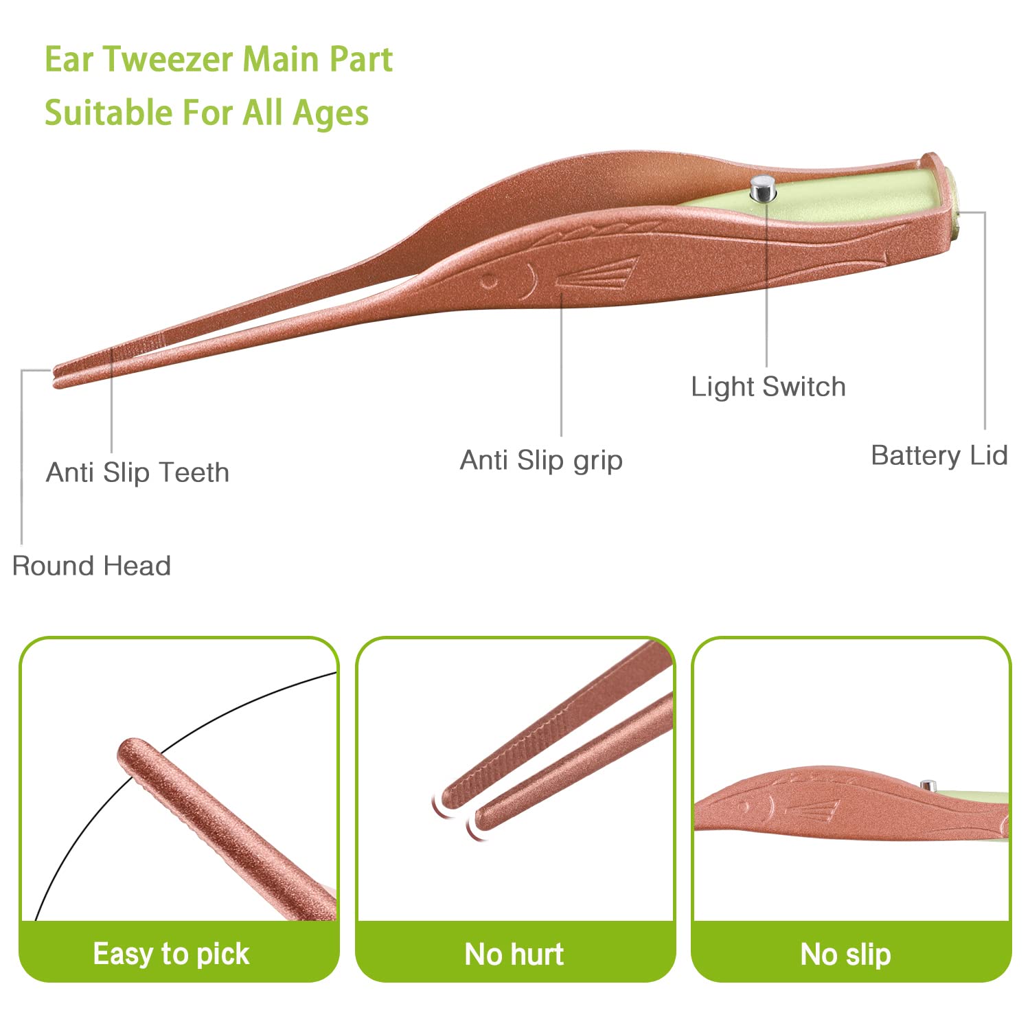 SENLMLER primer plano de la cucharilla redondeada, borde suave para comodidad