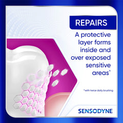 Sensodyne en lavabo de baño estilo minimalista para uso diario
