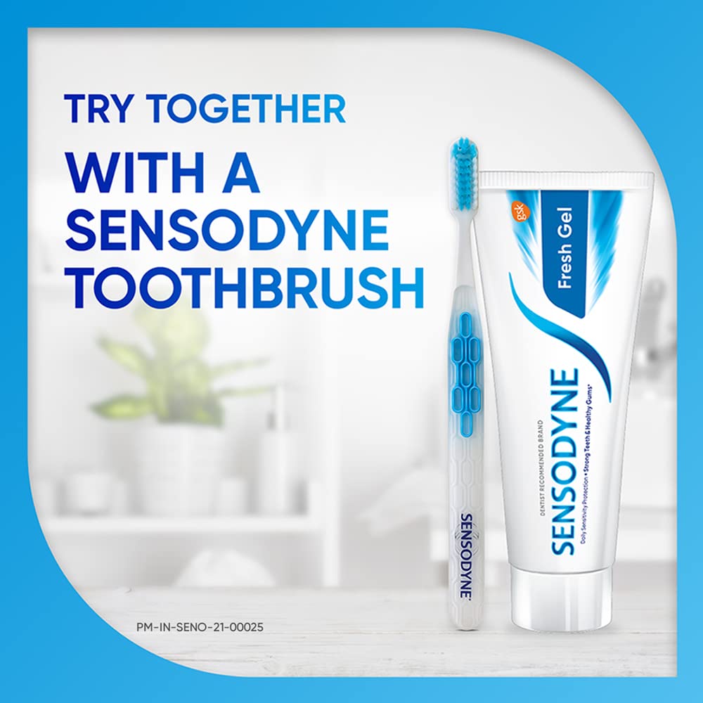 Sensodyne boca fresca tras cepillado mostrando limpieza y aliento fresco