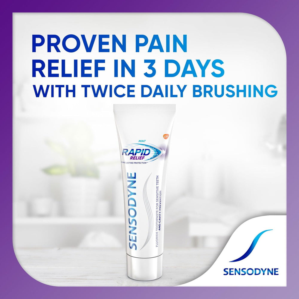 Sensodyne comparación de tamaño 3.4 oz para evaluar cantidad del producto