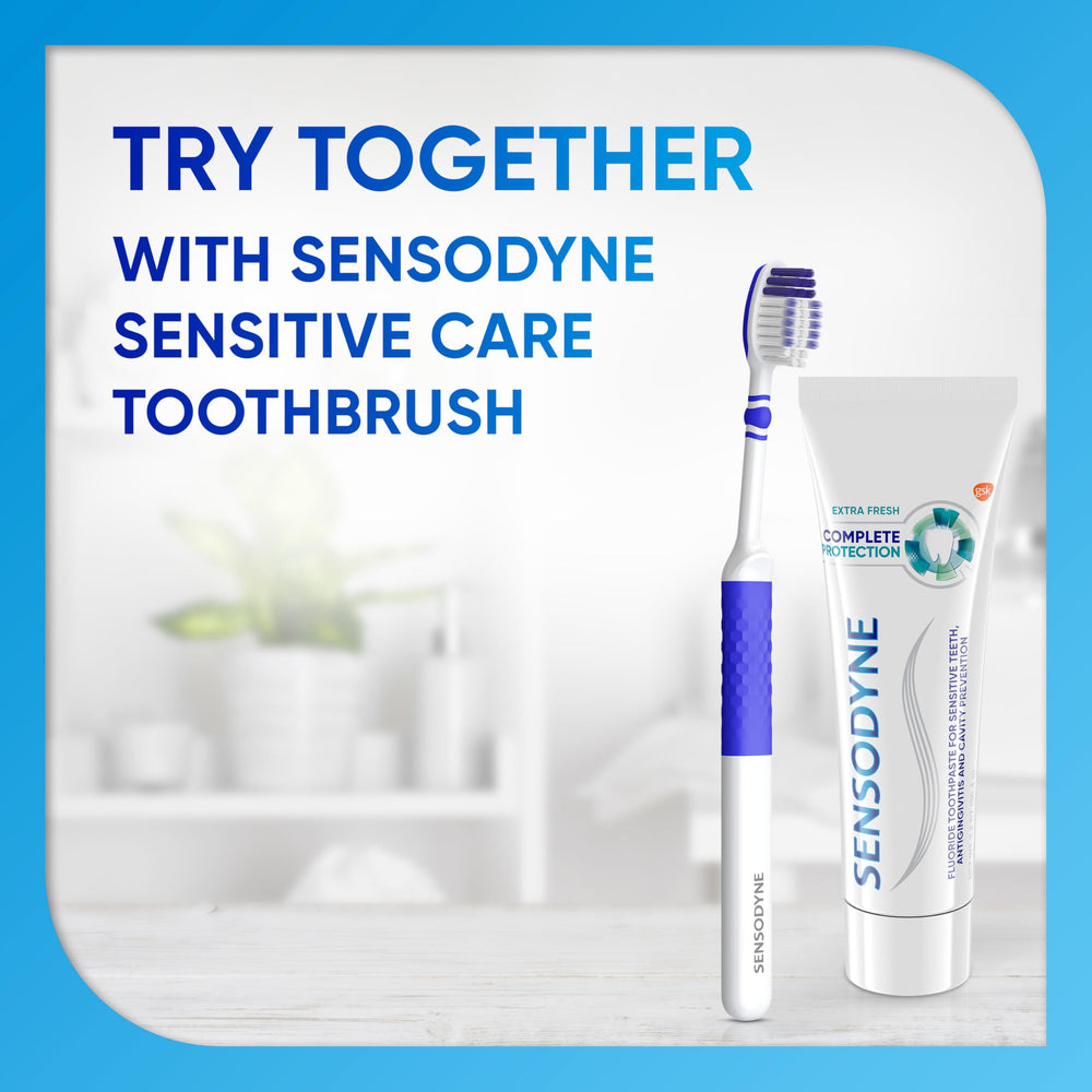 sensodyne pack listo para viaje en maleta, cumple normas TSA