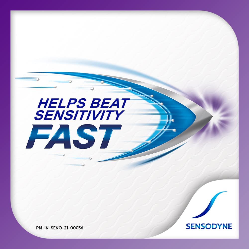 Sensodyne en uso durante el cepillado para alivio inmediato