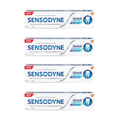 Sensodyne frente del envase Repair & Protect mostrando el diseño y beneficio protector