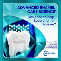 SENSODYNE PRONAMEL espuma fina y micro‑pulido, blanqueamiento seguro