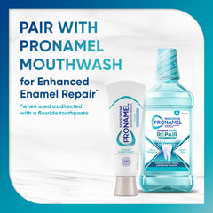 Sensodyne Pronamel etiqueta de ingredientes que muestra flúor optimizado