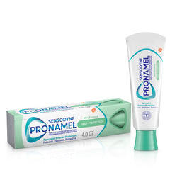Sensodyne Pronamel frontal del empaque mostrando tamaño y beneficio