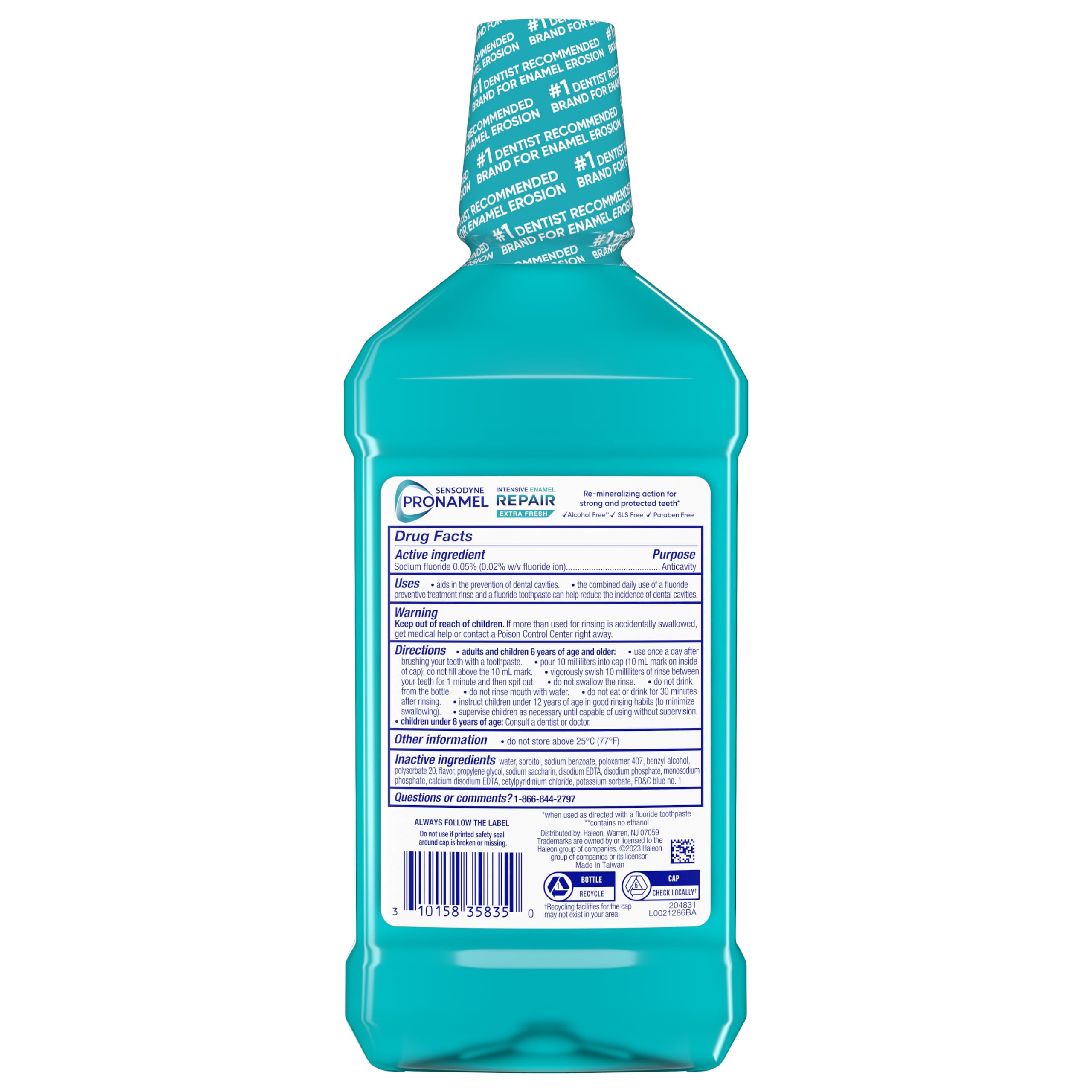 Sensodyne Pronamel junto a pasta dental enfatizando uso combinado para mejor reparación