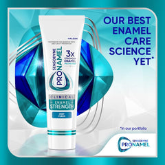 SENSODYNE PRONAMEL tubo abierto con pasta y textura que mejora limpieza