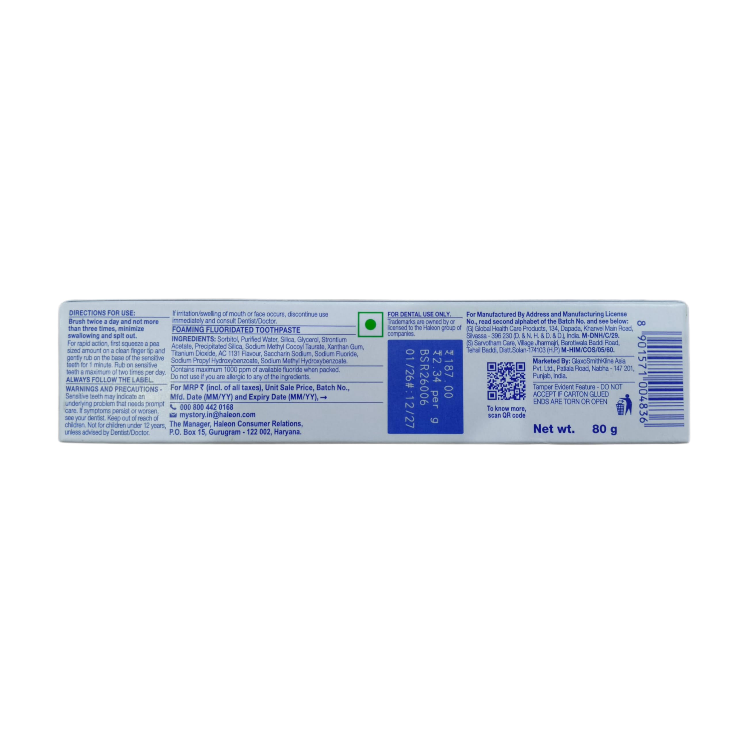 Sensodyne textura de pasta en primer plano evidencia consistencia suave