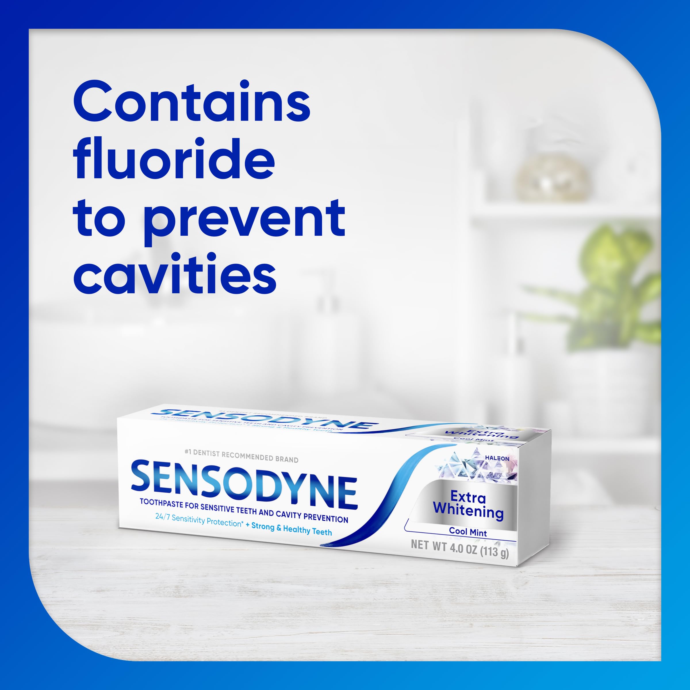 Sensodyne textura de la pasta en el tubo, muestra suavidad y pulido