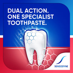 Sensodyne tubo abierto listo para usar con aplicación precisa y controlada