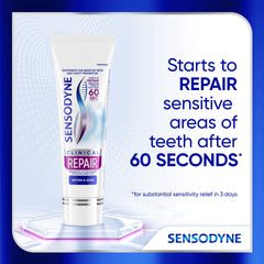 Sensodyne tubo abierto detalle del borde y dosificación precisa
