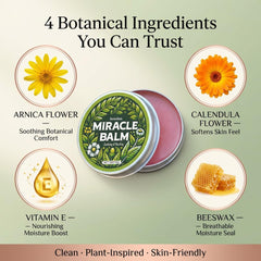 Senzion Miracle Balm textura cremosa en palma, hidratación rápida