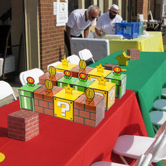 Seozio en ambientación de fiesta como centro de mesa decorativo