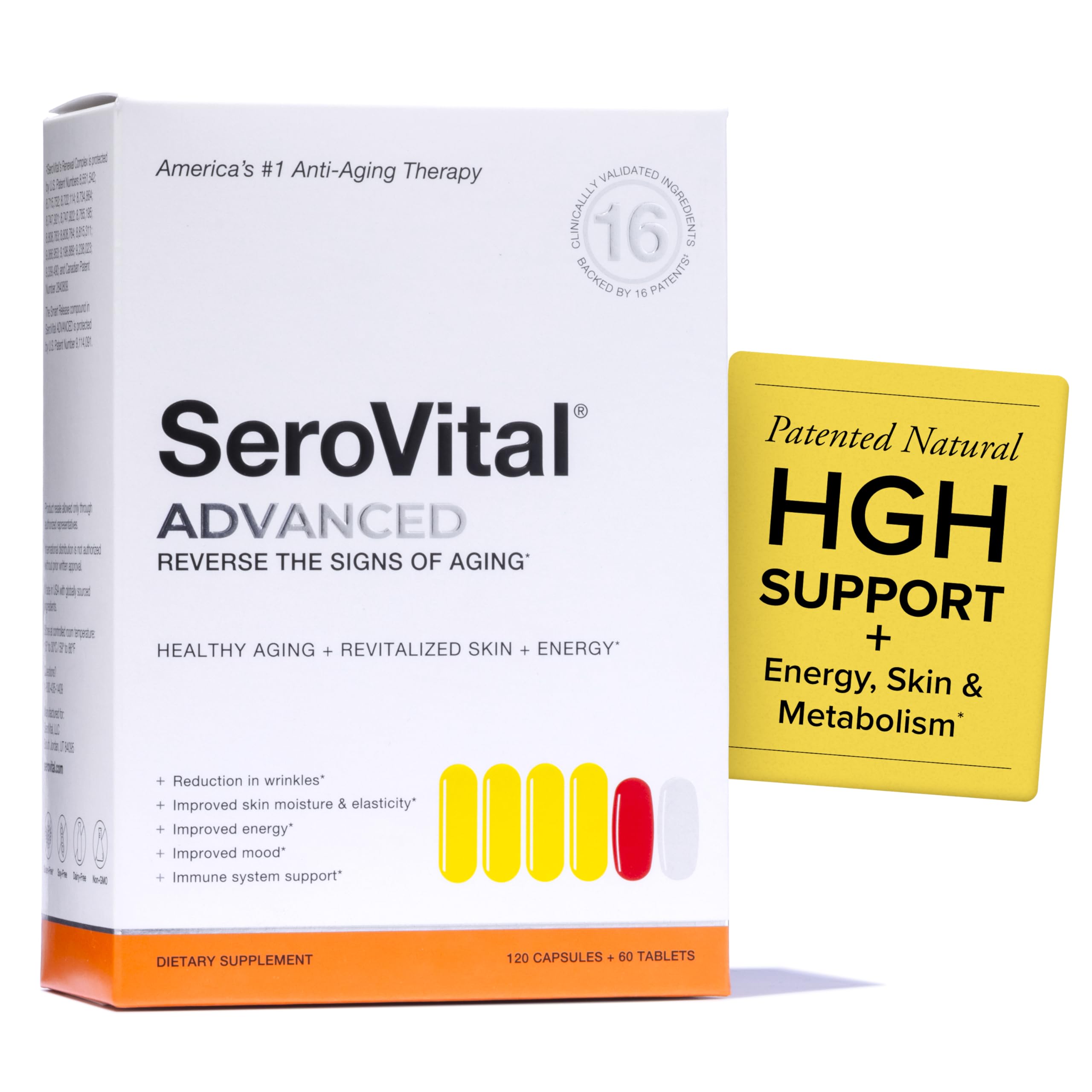Serovital envase frontal mostrando la marca y beneficios visibles