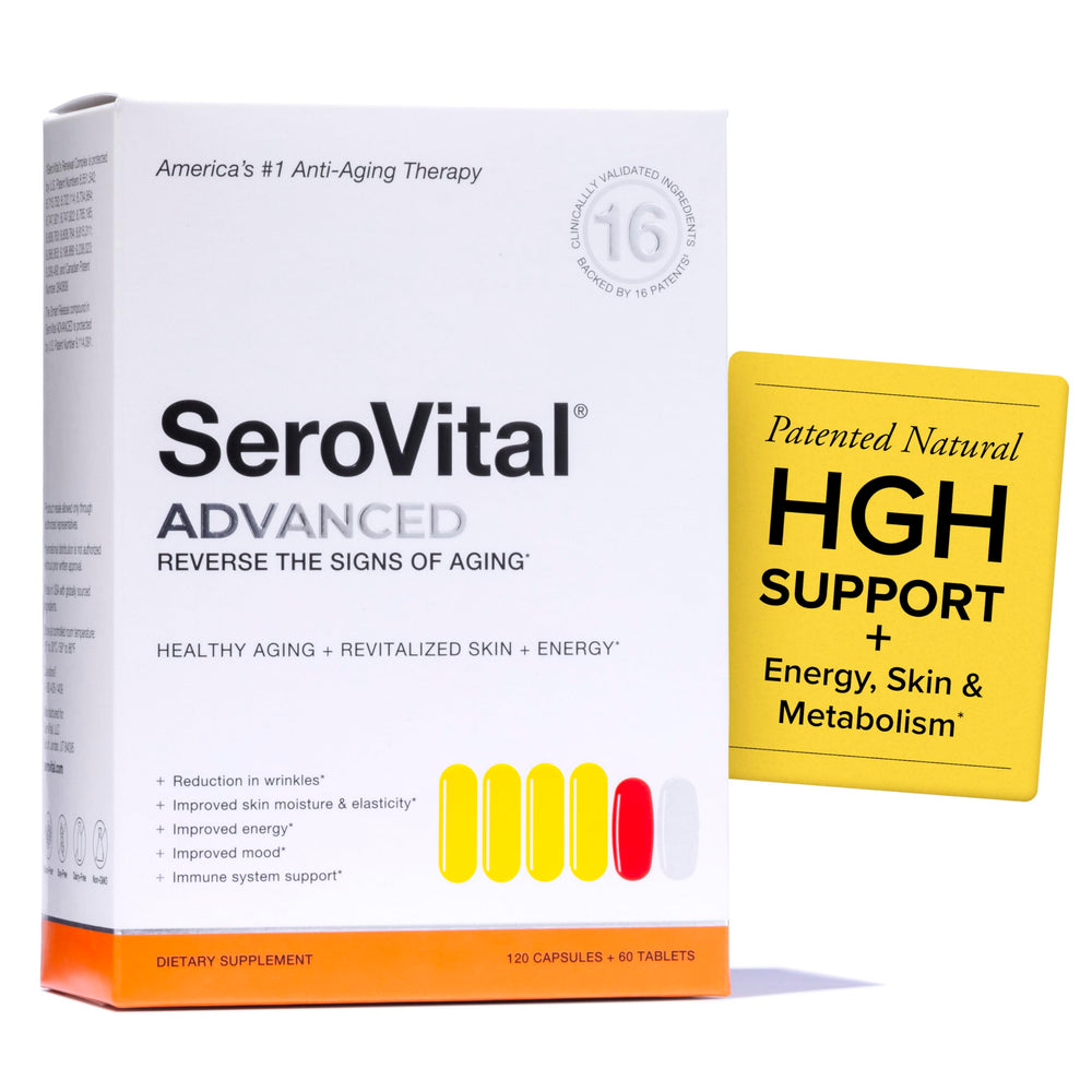 Serovital envase frontal mostrando la marca y beneficios visibles