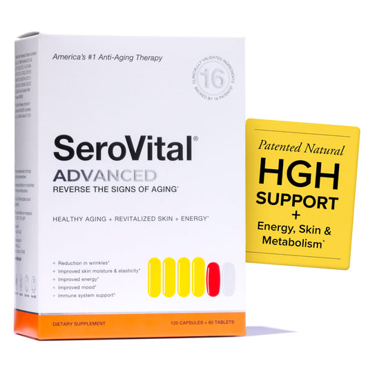 Serovital envase frontal mostrando la marca y beneficios visibles