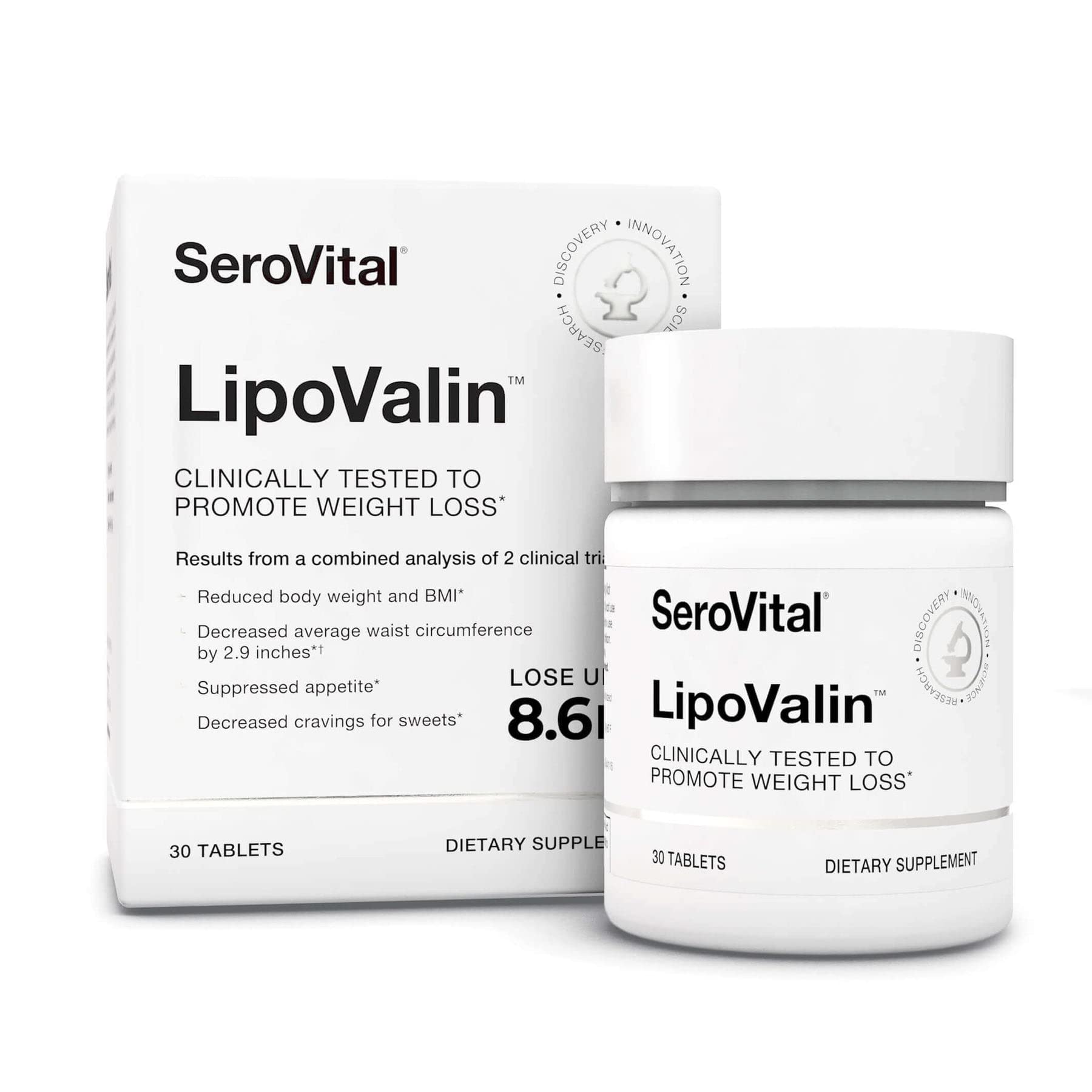 Serovital LipoValin frente del empaque que muestra presentación y beneficios