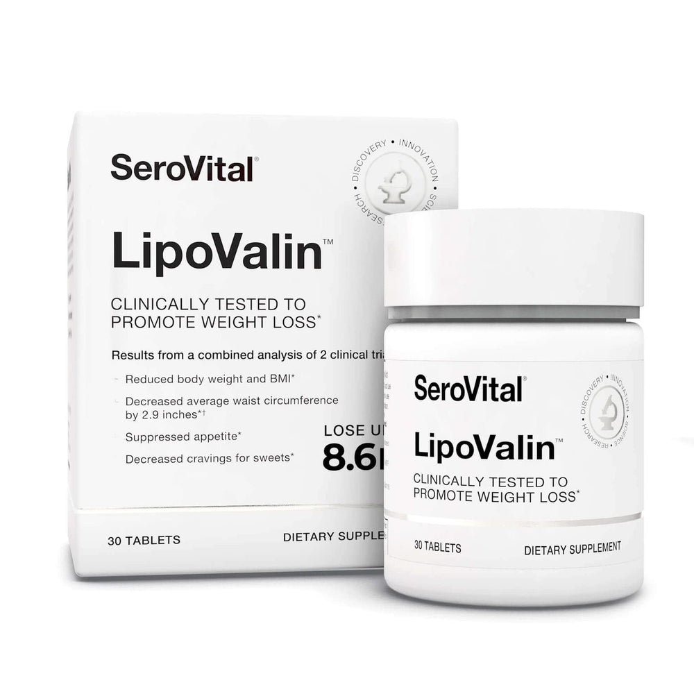 Serovital LipoValin frente del empaque que muestra presentación y beneficios