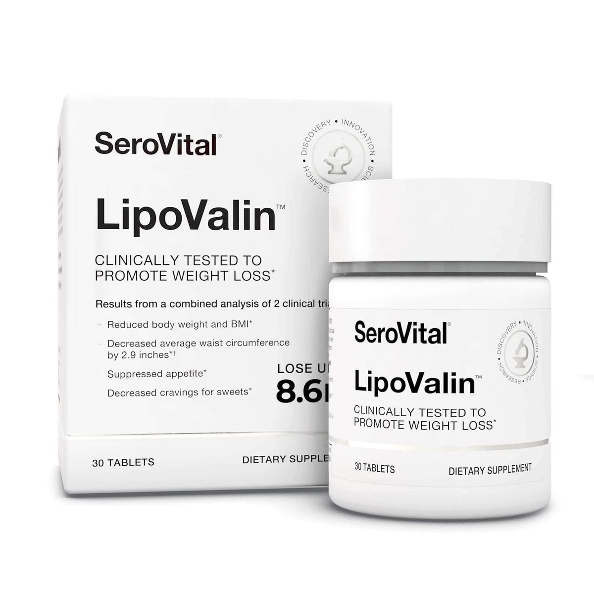 Serovital LipoValin frente del empaque que muestra presentación y beneficios
