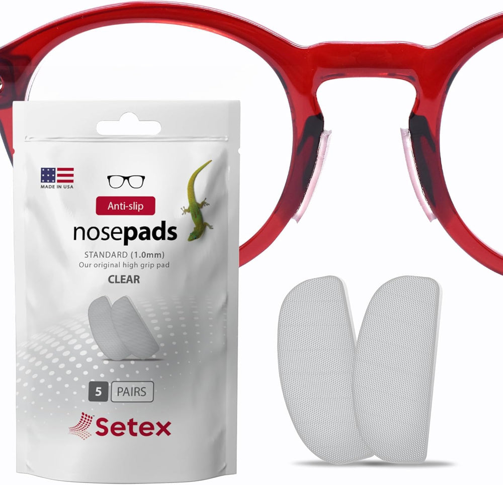 Setex empaquetado frontal mostrando 5 pares y transparencia, agarre seguro