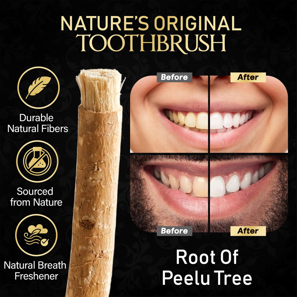 SEWAK AL-FALAH miswak guardado en bolso de viaje listo para uso fuera de casa