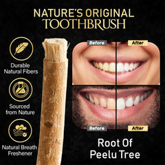 SEWAK AL-FALAH miswak guardado en bolso de viaje listo para uso fuera de casa