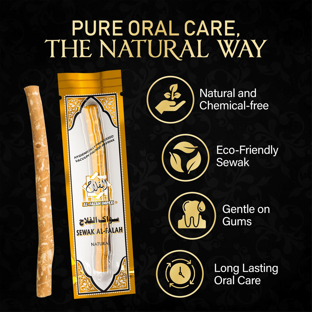 SEWAK AL-FALAH bastón en uso durante cepillado, sensación de frescura