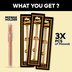 SEWAK AL HARAM miswak dentro de un neceser, práctico para viajes y limpieza rápida