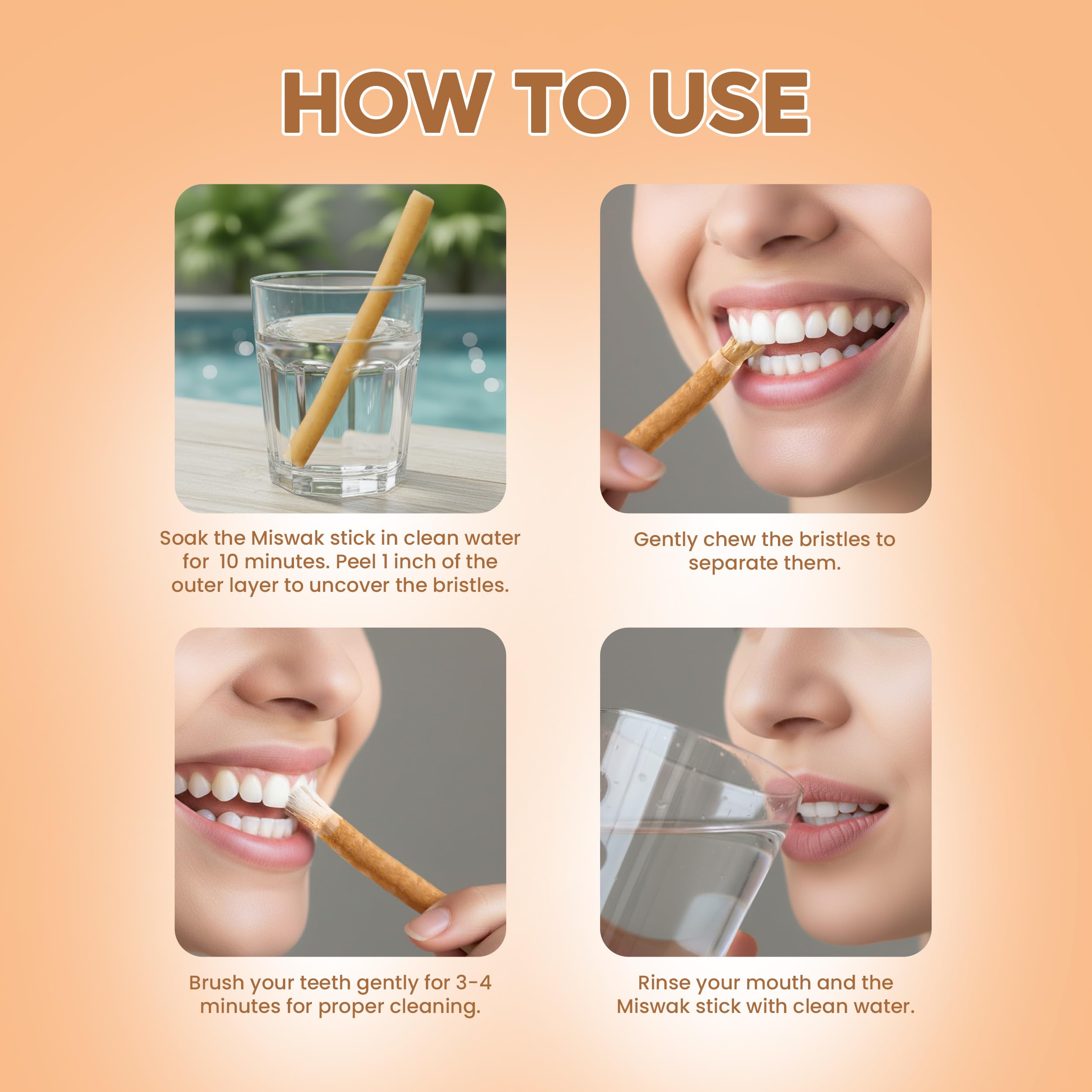 SEWAK AL HARAM porta-miswak abierto protegiendo el miswak y manteniéndolo seco y limpio