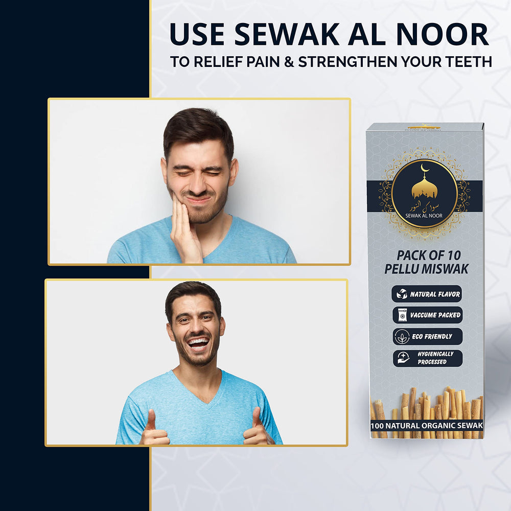Sewak Al Noor empaque al vacío que conserva sabor y propiedades naturales del miswak