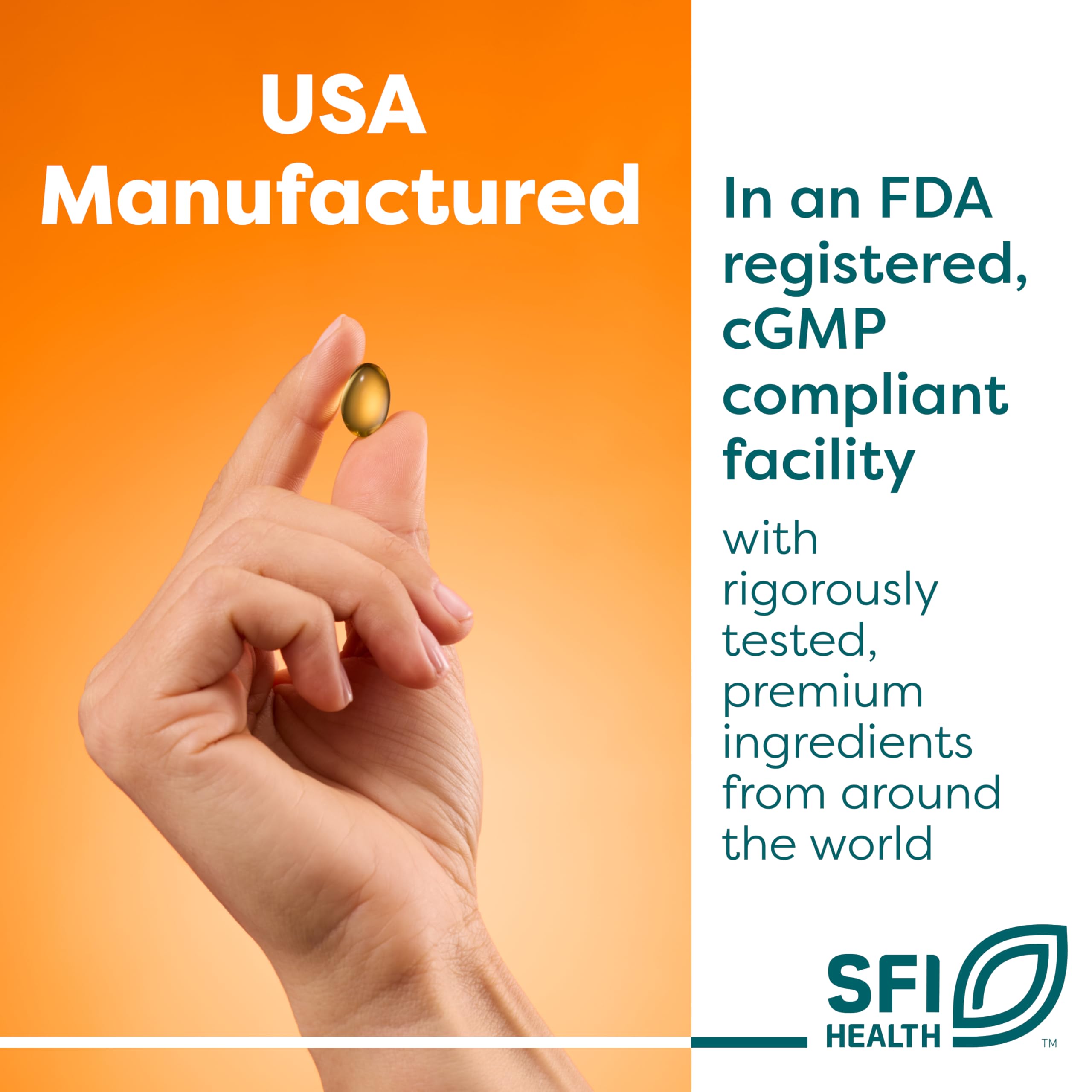 SFI Health etiqueta de fórmula en close-up mostrando ingredientes y limpieza