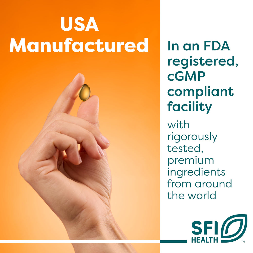 SFI Health etiqueta de fórmula en close-up mostrando ingredientes y limpieza