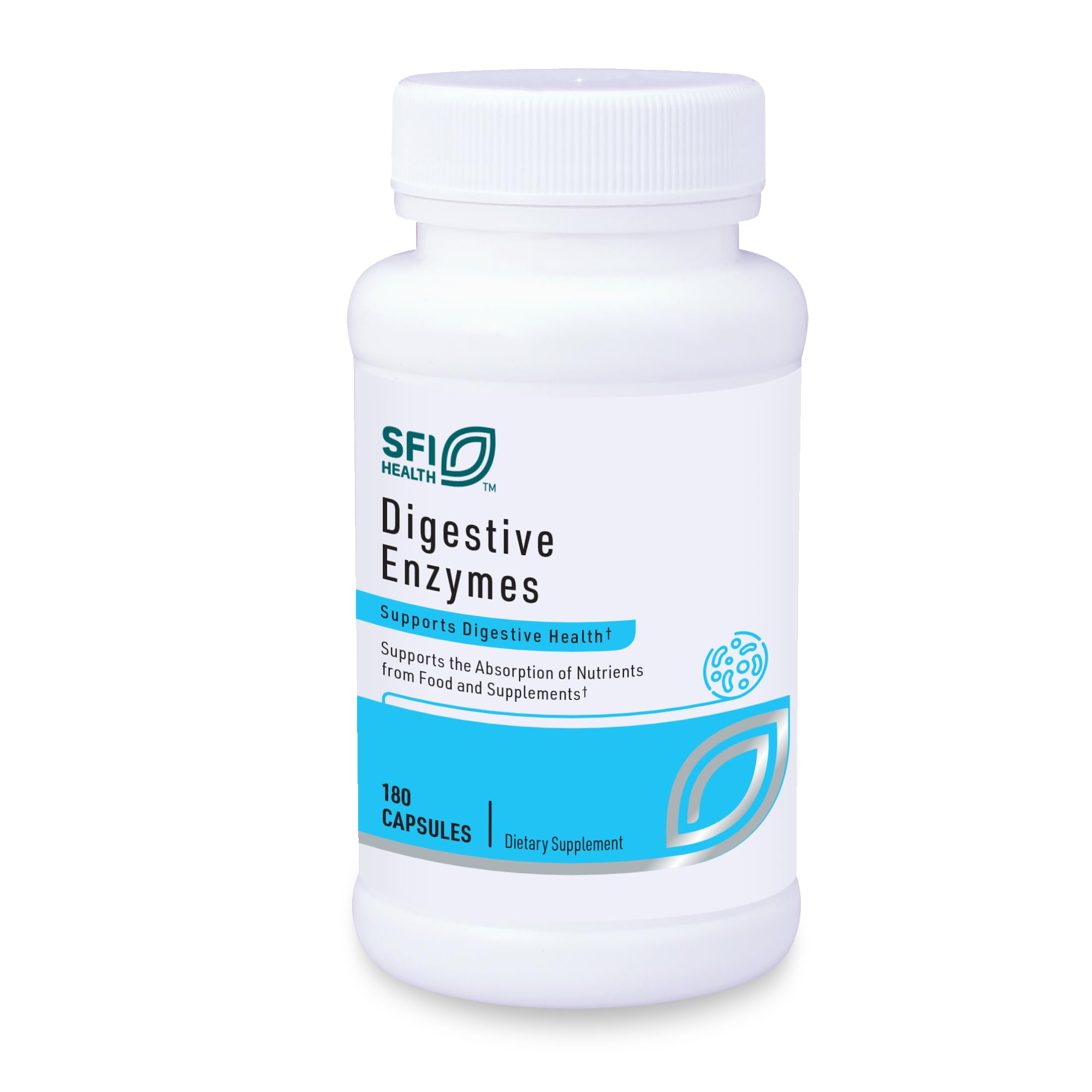 SFI Health Klaire Labs frente del empaque mostrando producto y beneficio digestivo