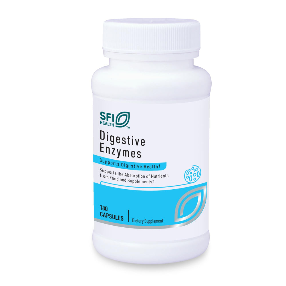 SFI Health Klaire Labs frente del empaque mostrando producto y beneficio digestivo